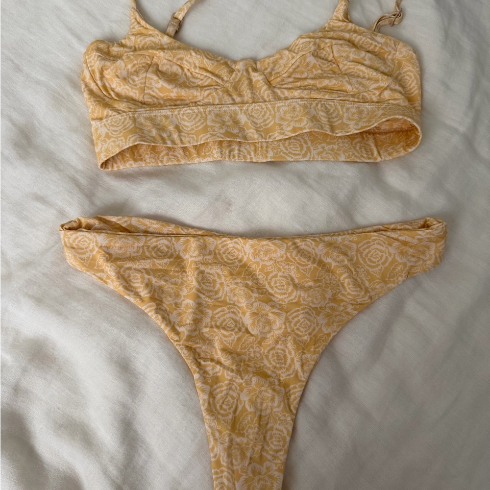 Acacia Swimwear Yellow Floral Bikini